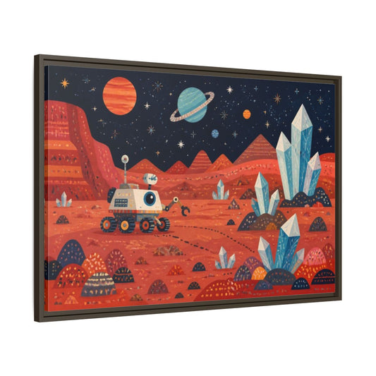 Main Mockup. Kids Space Rover Adventure shown as framed canvas print