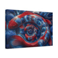 Side Mockup 4. Koi Fish Illusion shown as canvas print