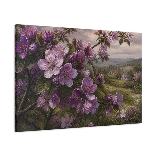 Main Mockup. Lavender Blossom Cottage shown as canvas print