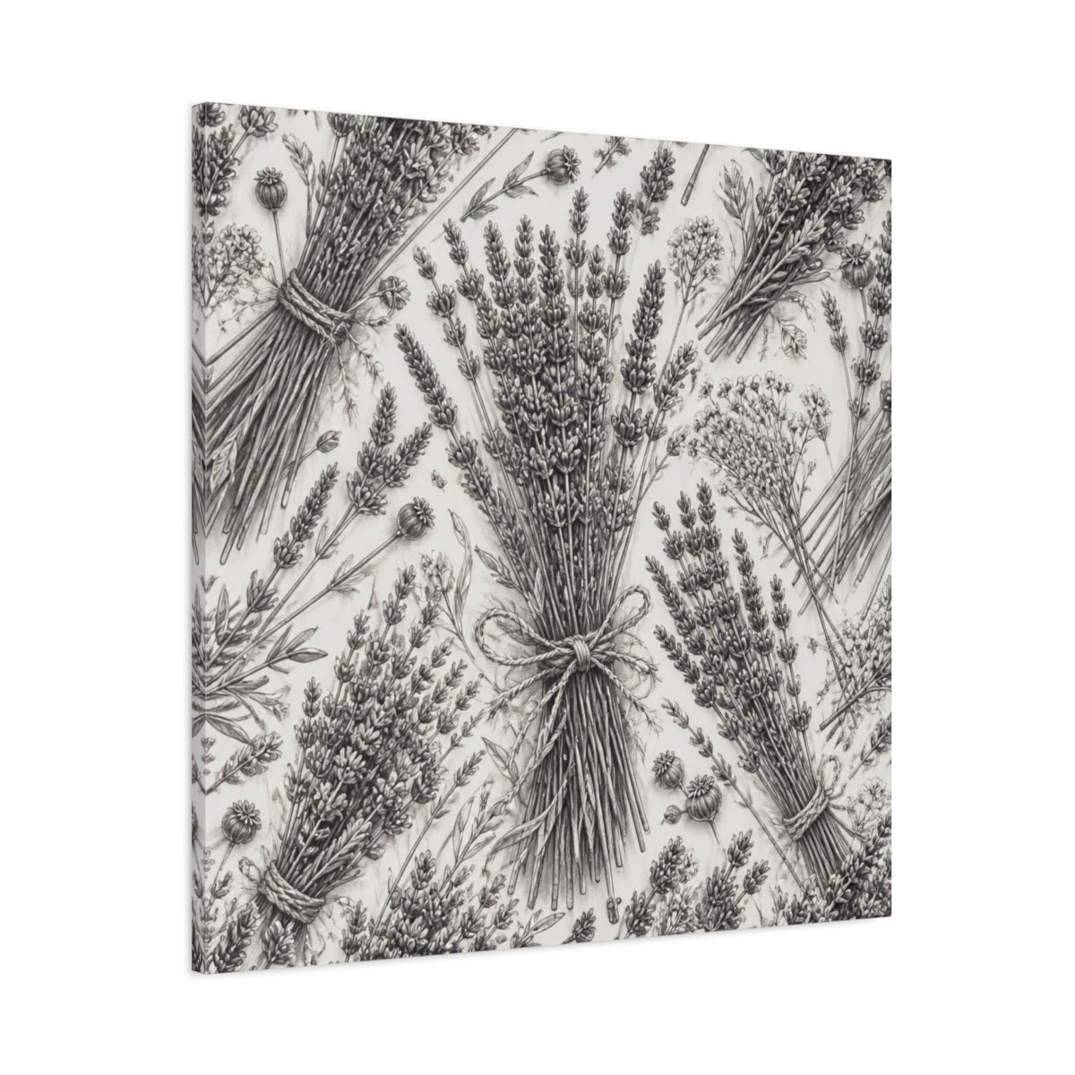 Main Mockup. Lavender Flower Bundle shown as canvas print