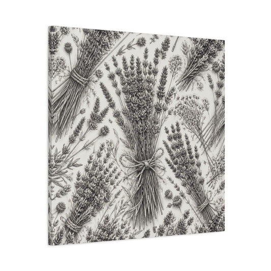 Main Mockup. Lavender Flower Bundle shown as canvas print
