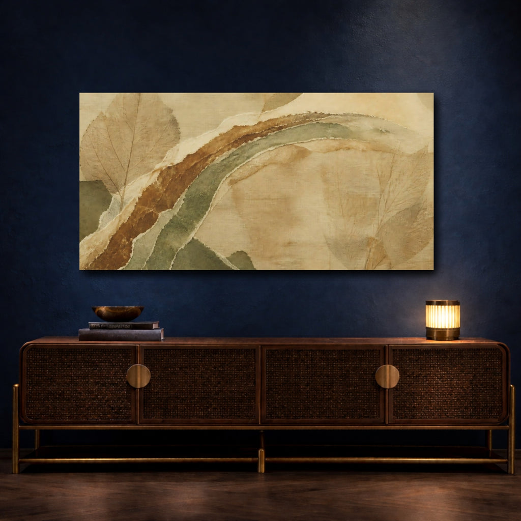 Mockup 4. Layered Leaf Collage shown as canvas print