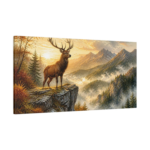 Main Mockup. Majestic Stag Animals shown as canvas print