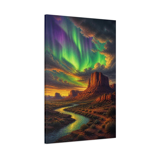 Main Mockup. Mesa Aurora Landscape shown as canvas print