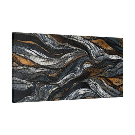 Main Mockup. Metallic Flowing Layers shown as canvas print