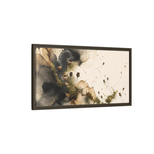 Main Mockup. Modern Seed Pod Study shown as framed canvas print