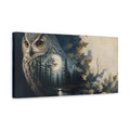 Side Mockup 3. Moonlit Owl Illusion shown as canvas print