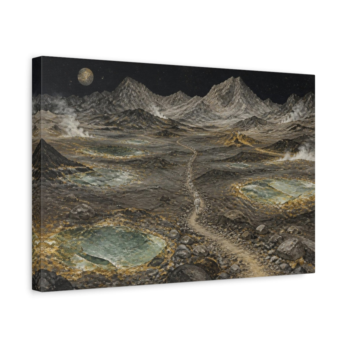 Side Mockup 4. Nature Astronauts Trail shown as canvas print