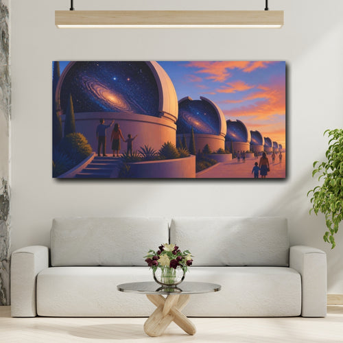 Mockup 2. Observatory Dome Illusion shown as canvas print