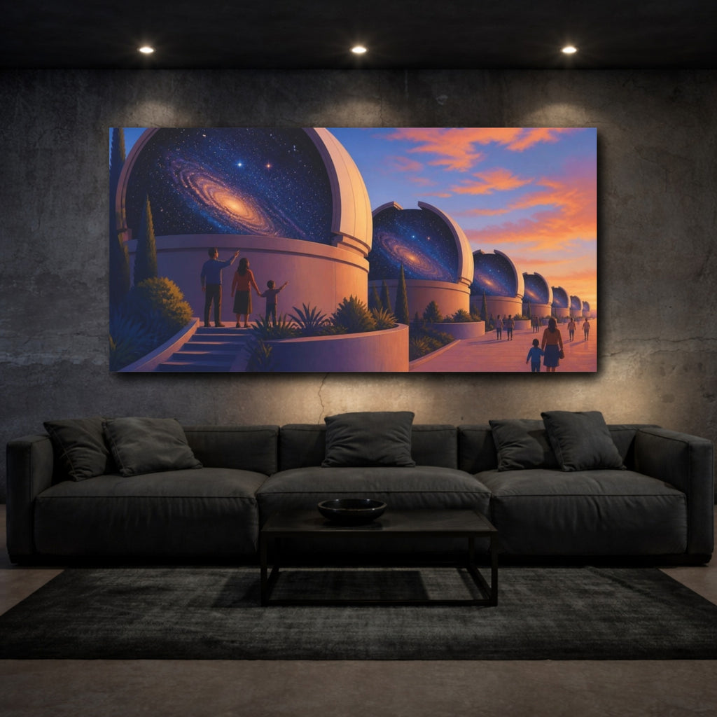 Mockup 3. Observatory Dome Illusion shown as canvas print