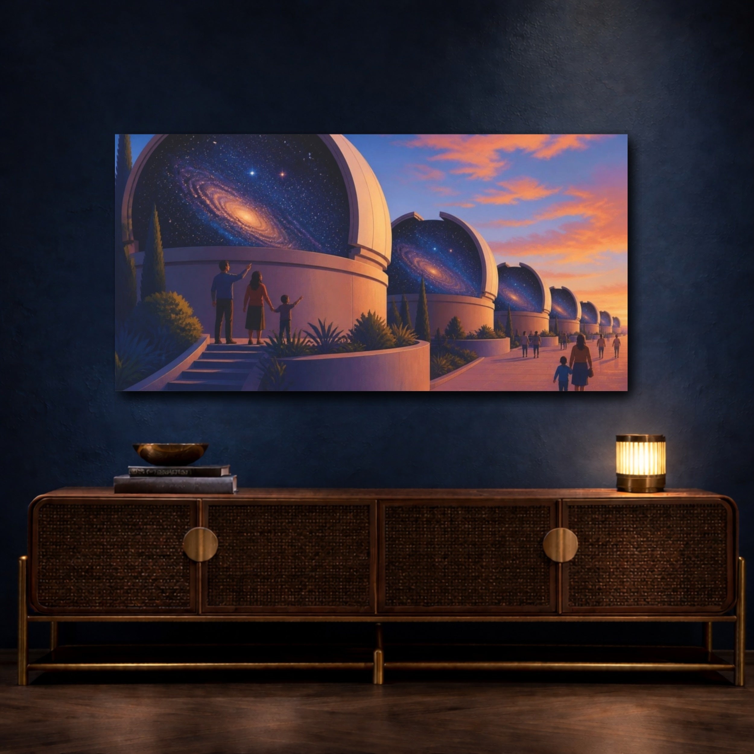 Mockup 4. Observatory Dome Illusion shown as canvas print
