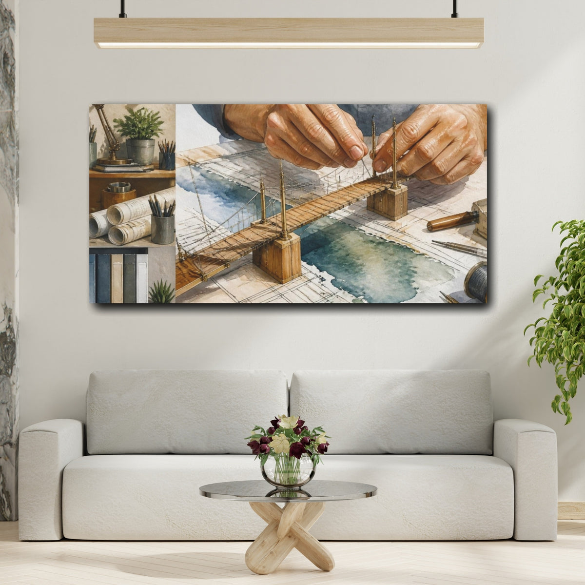Mockup 2. Office Bridge Model shown as canvas print