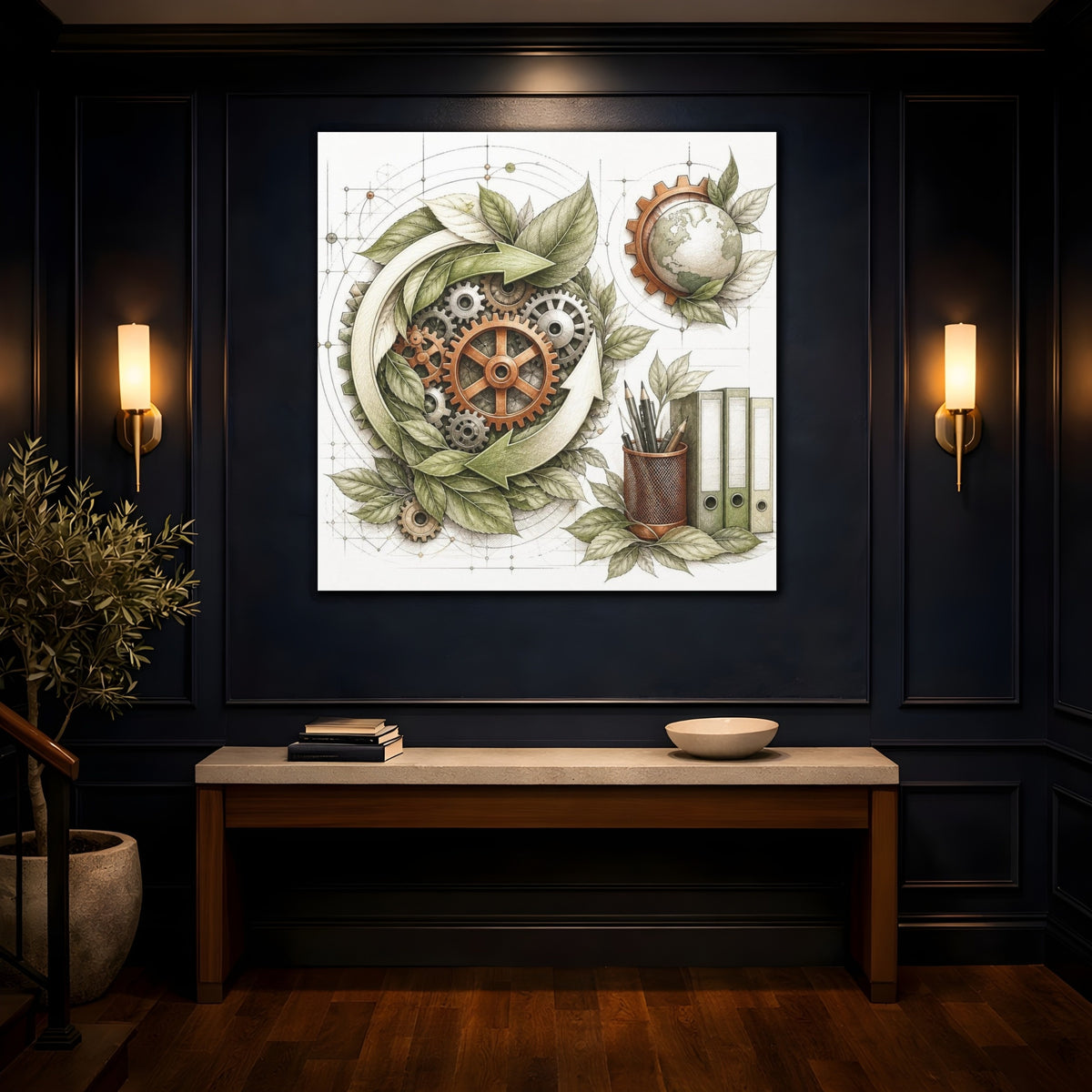 Mockup 4. Office Eco Gear System shown as canvas print