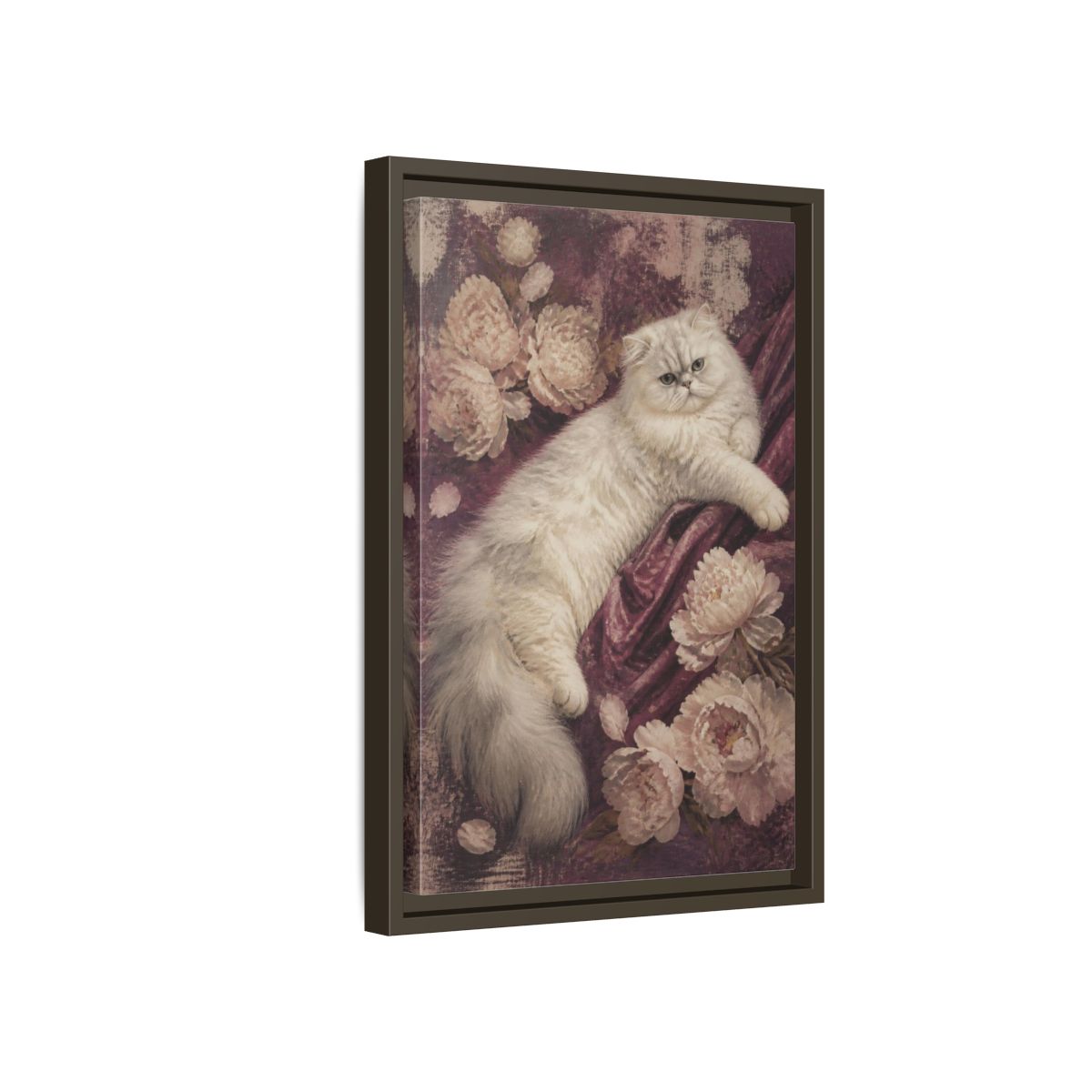 Side Mockup 5. Persian Cat Pets Portrait shown as framed canvas print