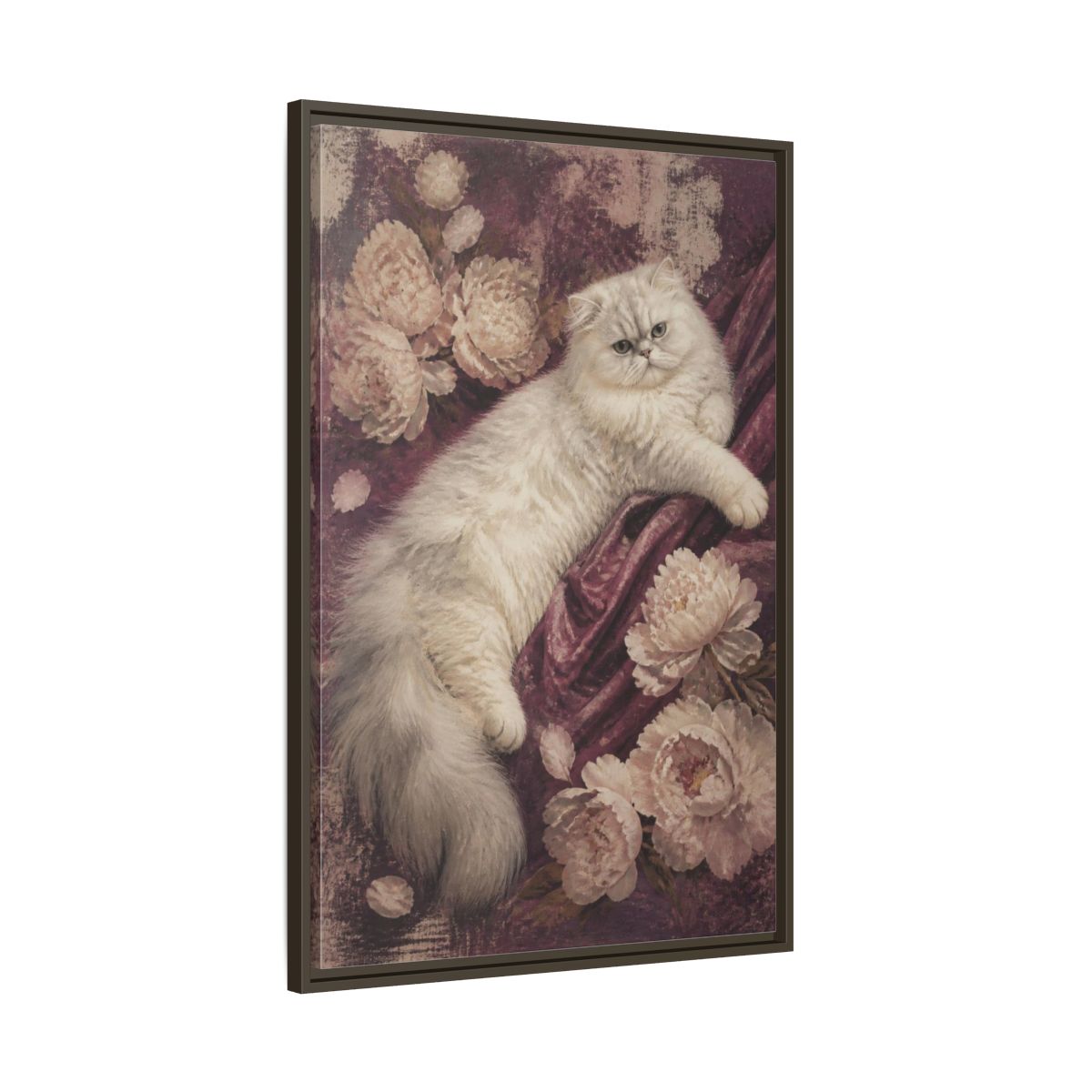 Main Mockup. Persian Cat Pets Portrait shown as framed canvas print