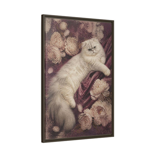 Main Mockup. Persian Cat Pets Portrait shown as framed canvas print
