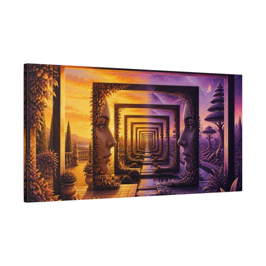 Main Mockup. Profile Illusion Garden Portal shown as canvas print