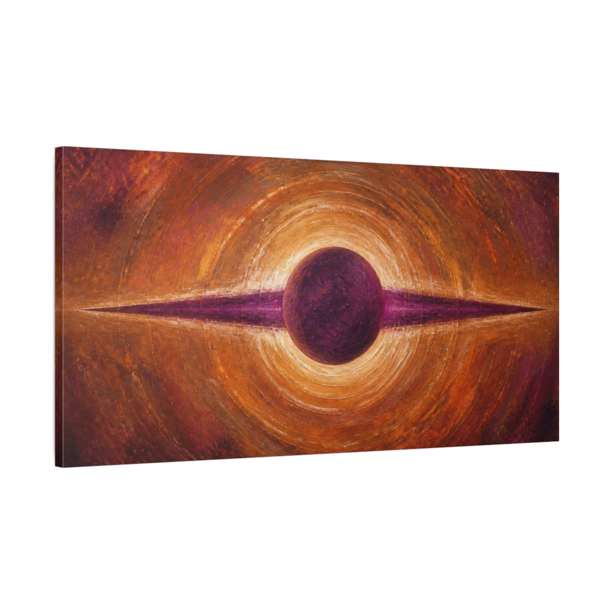 Main Mockup. Purple Orb Eclipse shown as canvas print