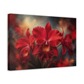 Side Mockup 4. Red Orchid Floral Elegance shown as canvas print