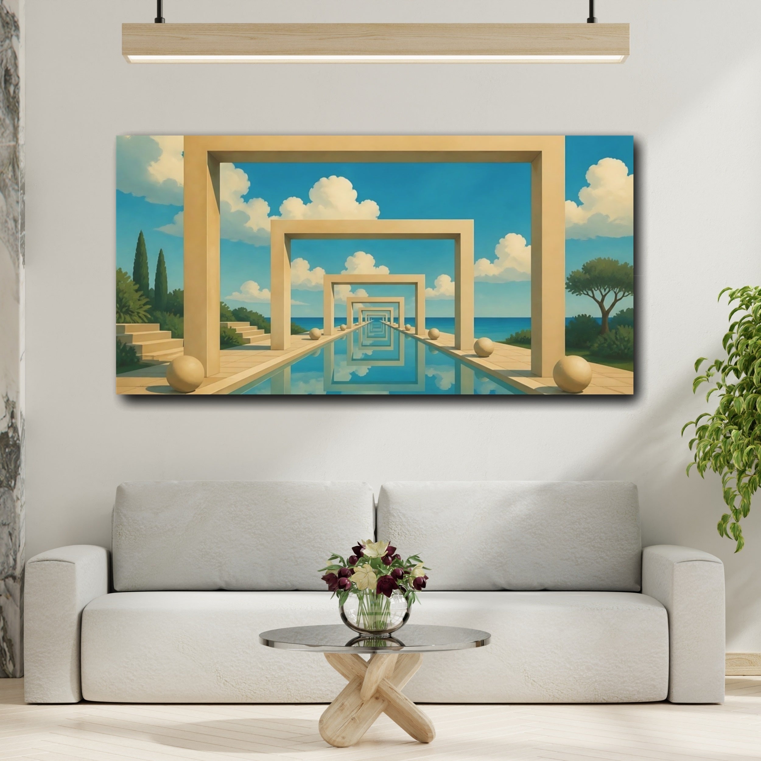 Mockup 2. Reflecting Pool Arches shown as canvas print