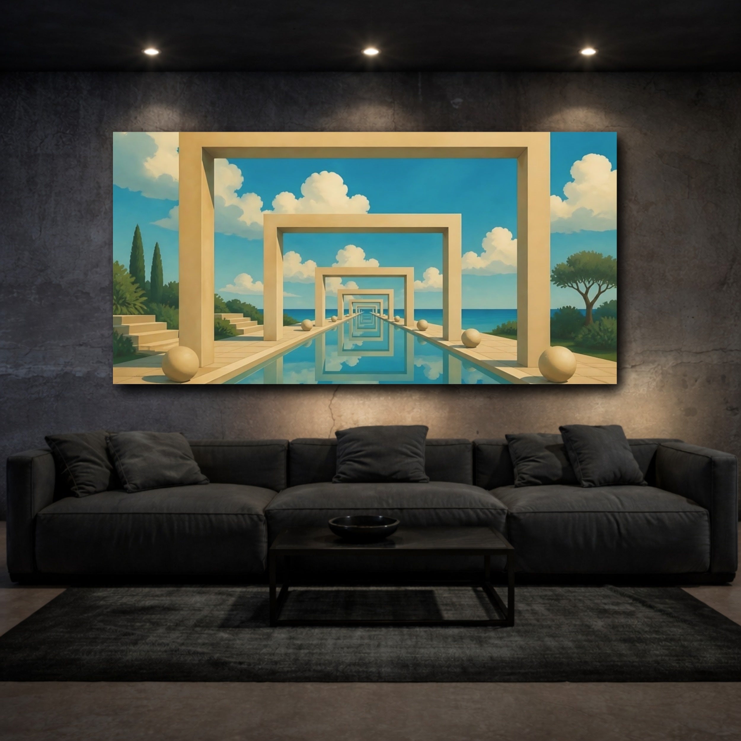 Mockup 3. Reflecting Pool Arches shown as canvas print