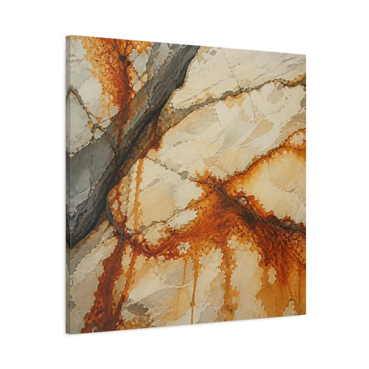 Main Mockup. Rusted Stone Veins shown as canvas print