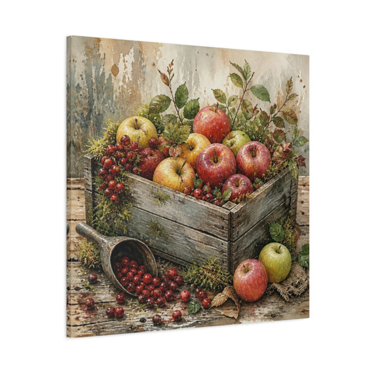 Main Mockup. Rustic Apple Crate shown as canvas print