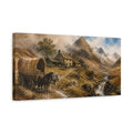 Side Mockup 3. Rustic Covered Wagon shown as canvas print