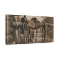 Side Mockup 3. Rustic Ranch Saddle shown as canvas print