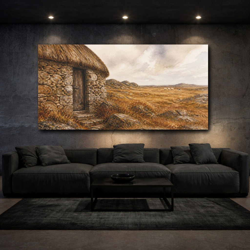 Mockup 3. Rustic Shepherd's Hut shown as canvas print
