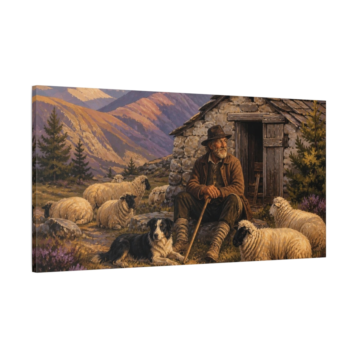 Main Mockup. Rustic Shepherd's Rest shown as canvas print