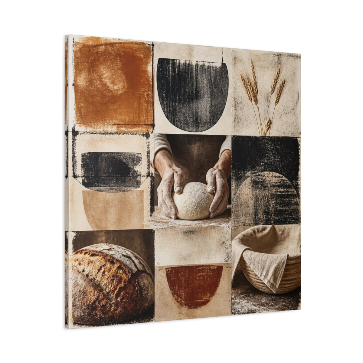 Main Mockup. Rustic Sourdough Hands shown as canvas print