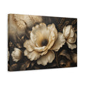 Side Mockup 4. Sculptural Ivory Flower shown as canvas print