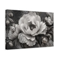 Side Mockup 4. Sculptural Peony Flower shown as canvas print
