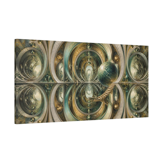 Main Mockup. Sphere With Stairs shown as canvas print