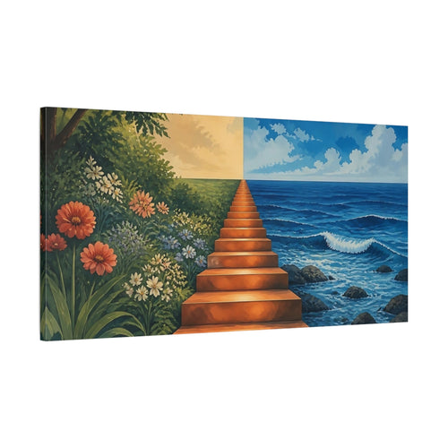 Main Mockup. Stairway To Horizon shown as canvas print