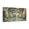 Side Mockup 3. Stone Head Illusion shown as canvas print