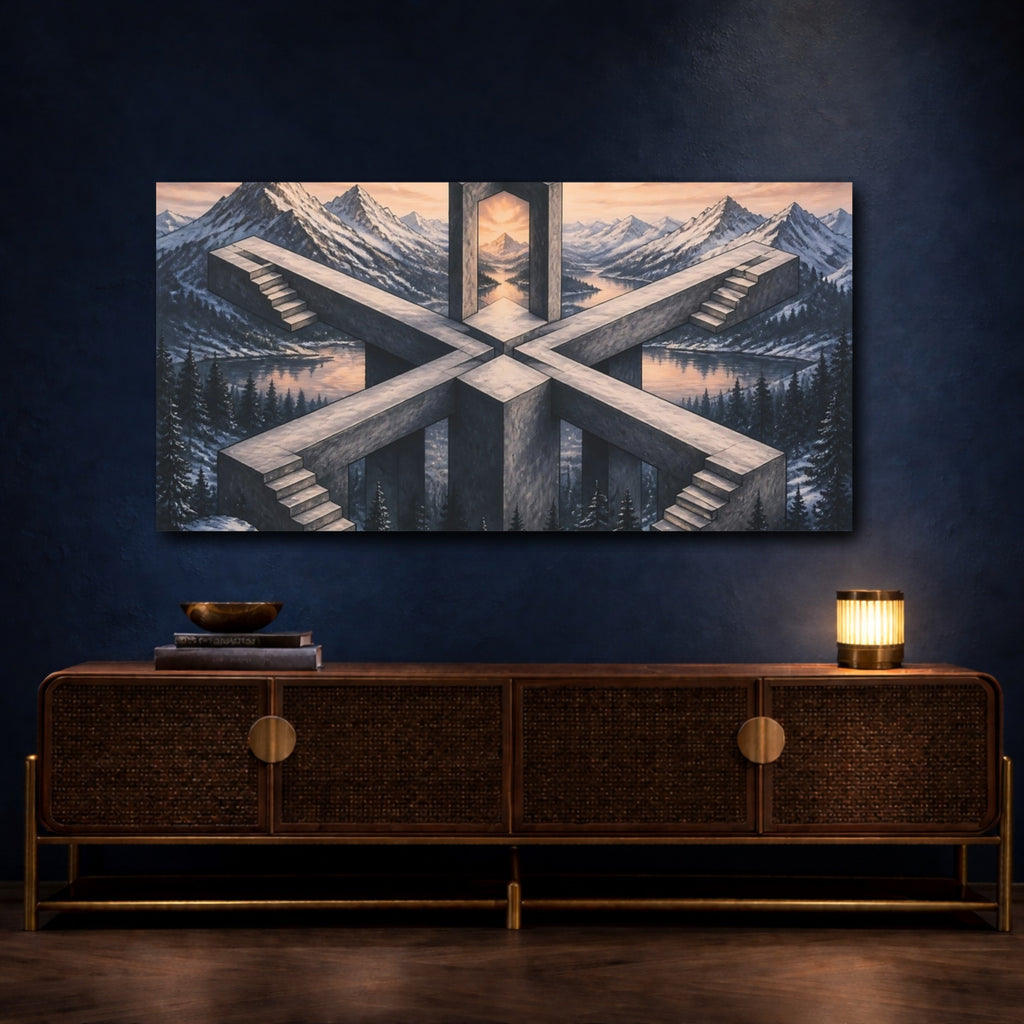 Mockup 4. Stone Portal Monument shown as canvas print
