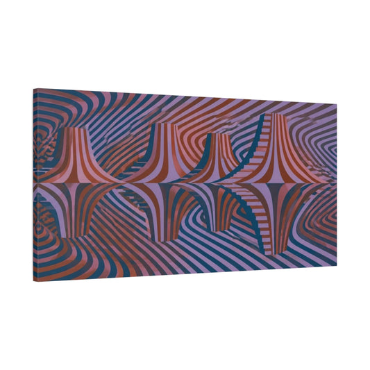 Main Mockup. Striped Mesas Illusion shown as canvas print