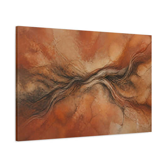 Main Mockup. Swirling Earth Strata shown as canvas print