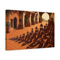 Side Mockup 4. Terracotta Courtyard Illusion shown as canvas print