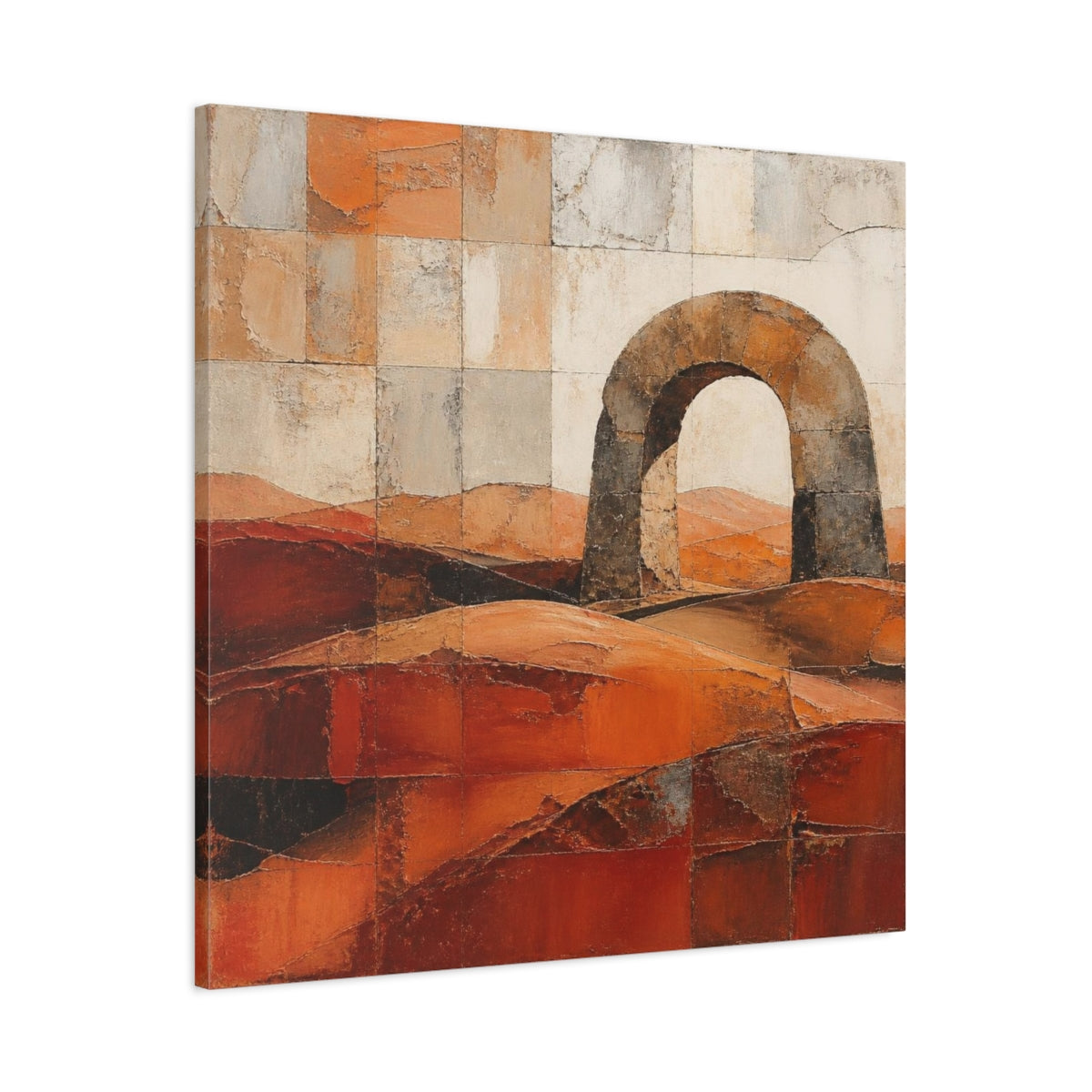 Main Mockup. Terracotta Stone Arch shown as canvas print