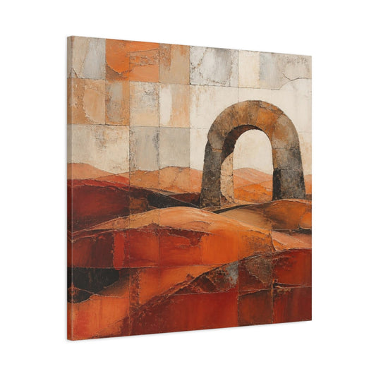 Main Mockup. Terracotta Stone Arch shown as canvas print