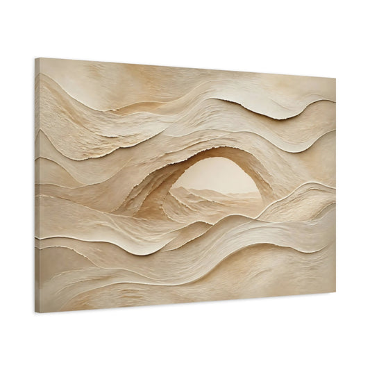Main Mockup. Textured Sand Dunes Arch shown as canvas print