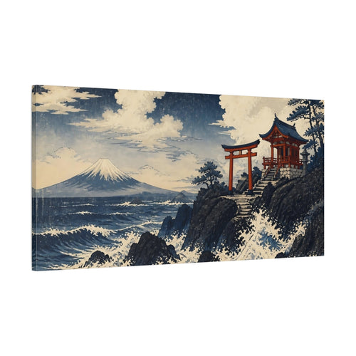 Main Mockup. Torii By Mount Fuji shown as canvas print