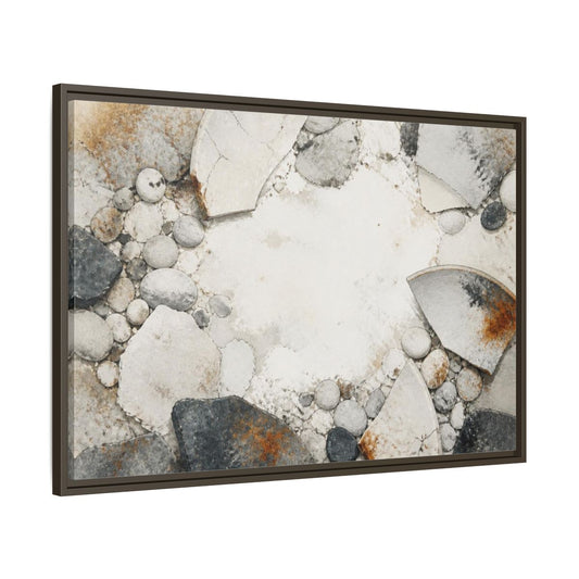 Main Mockup. Wabi Sabi Ceramic Shard shown as framed canvas print