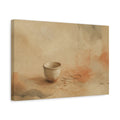 Side Mockup 4. Wabi Sabi Clay Cup shown as canvas print