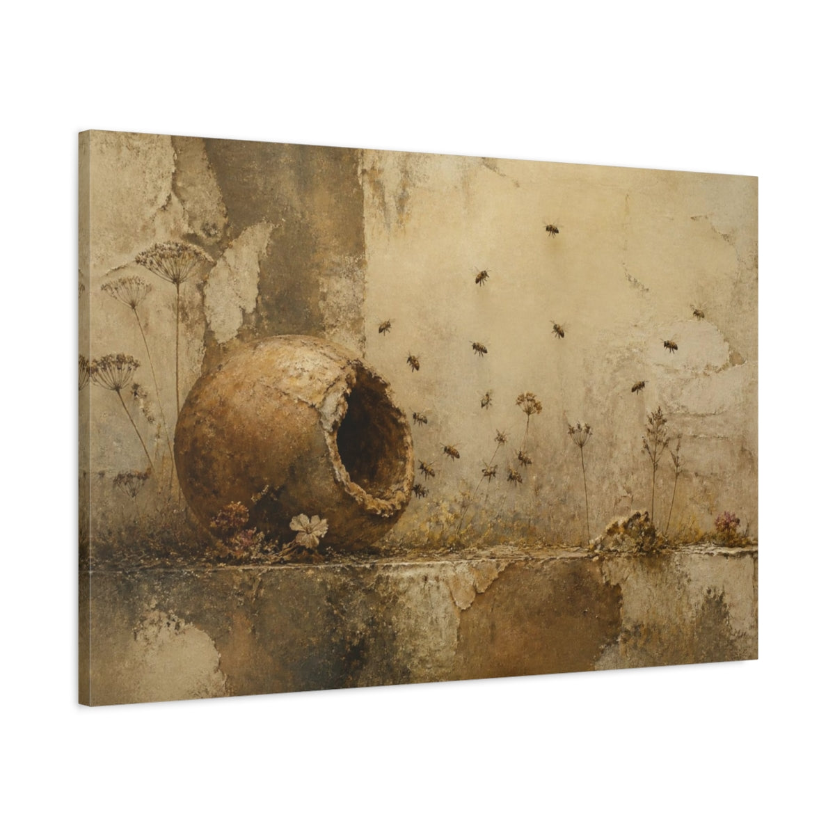 Main Mockup. Wabi Sabi Clay Hive shown as canvas print
