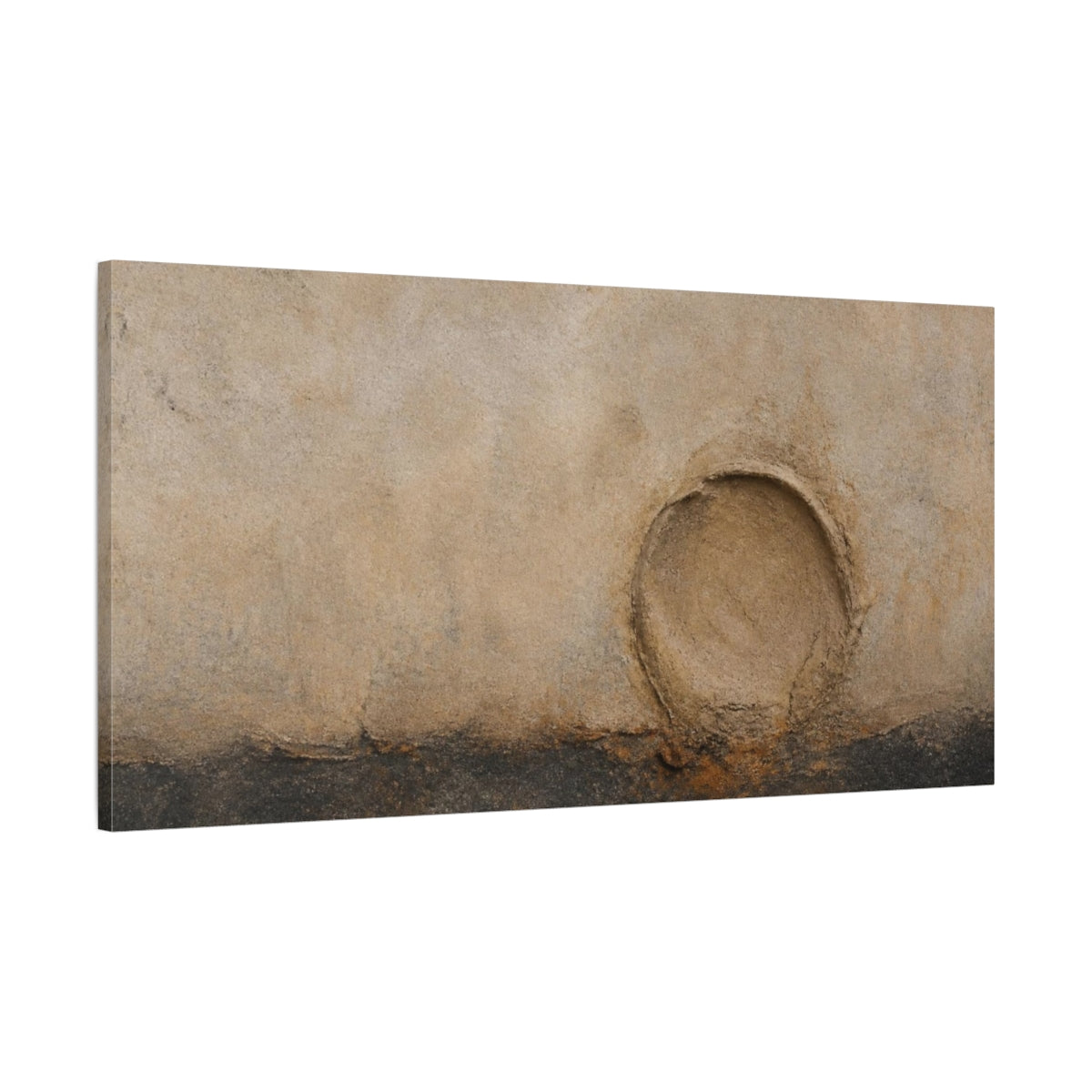 Main Mockup. Wabi Sabi Clay Imprint shown as canvas print