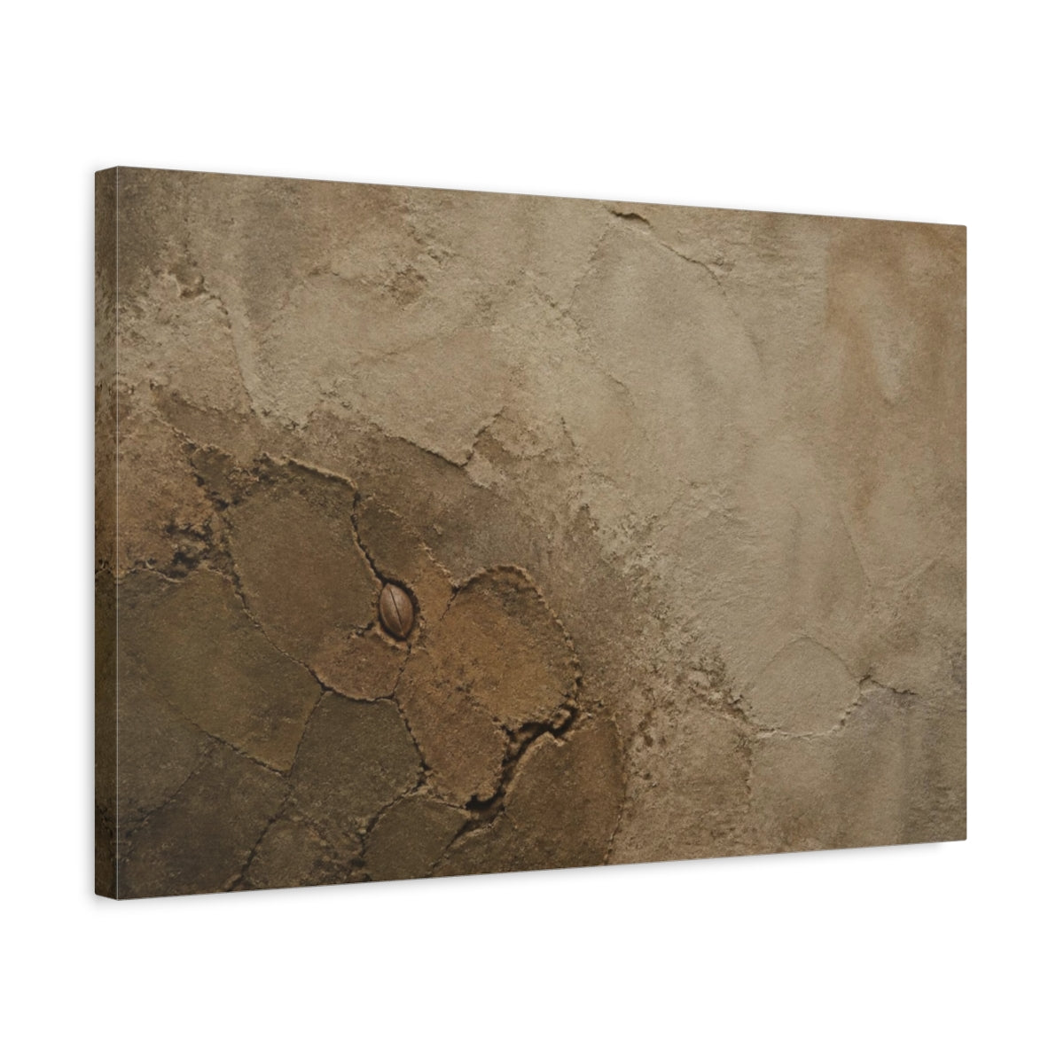 Side Mockup 3. Wabi Sabi Cracked Clay With Seed shown as canvas print